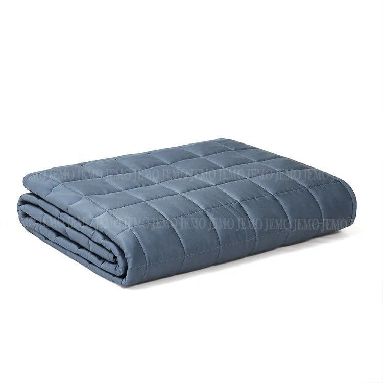 Accept Custom Cotton Bamboo Minky Therapy Folded Home Travel Hotel Use Portable Weighted Blanket