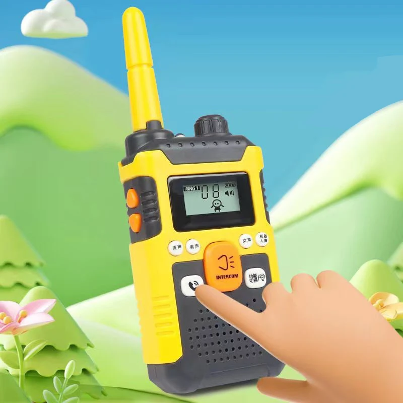 3km long distance speaking interphone LED screen plastic walkie talkies for kids