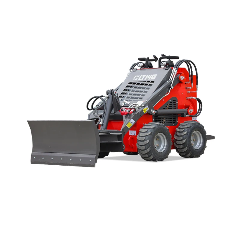 Nearsun Cheap Skid Steer Wheel Loader 260 kg 0.6 Ton Mini-type with Angle Broom