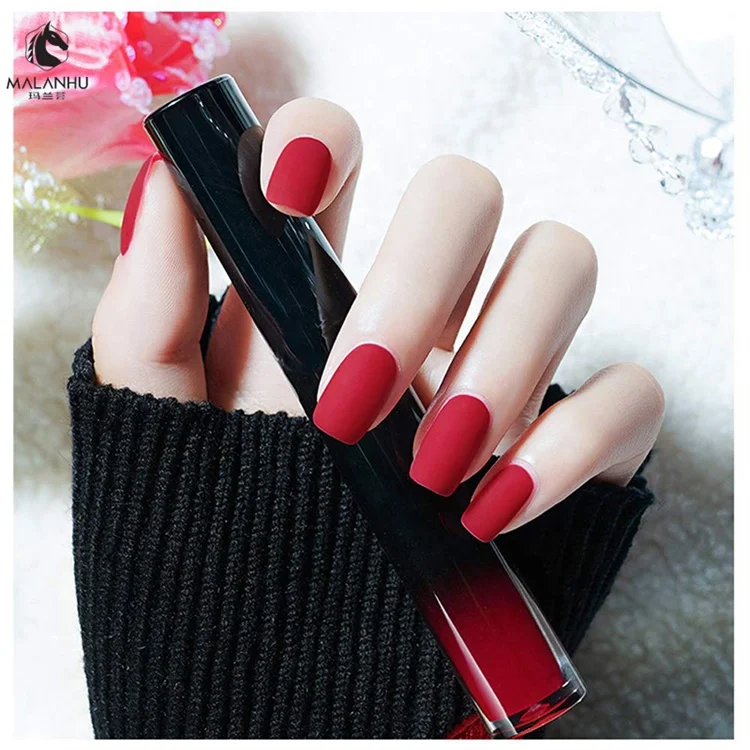 Malanhu private label matte velvet top coat gel polish free sample good quality for nail art