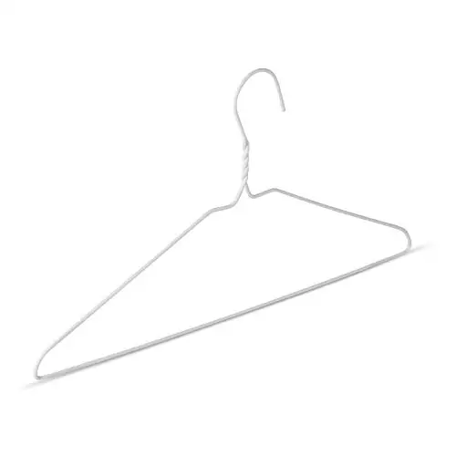 Factory Direct 16-Inch Straight Hair Galvanized Iron Coat Hanger for Laundry or Dry Cleaning Durable Metal Clothing Hangers