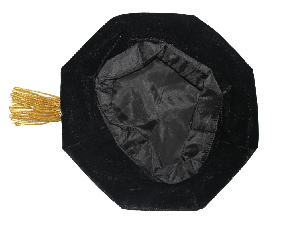 2023 Graduation Matte Black Doctoral Gown Academic Robe With Tam and hood