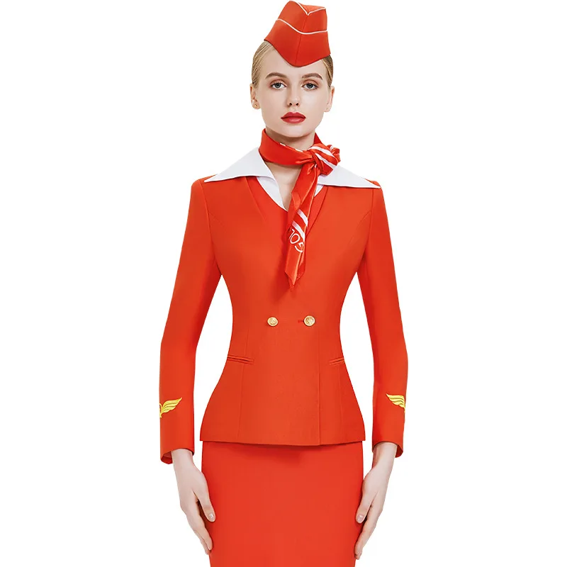 Wholesale Russia airline crew uniform airline pilot uniform flight attendant uniforms custom