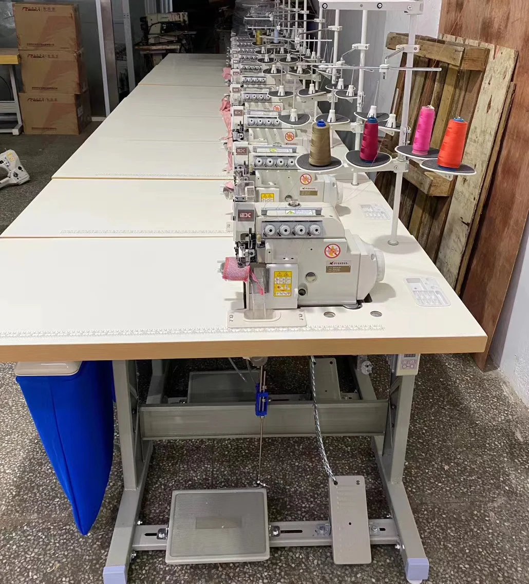 Used Pegasus EX5114 Used Flat Bed Overlock Sewing Machine Small Cylinder Bed For Small Cylindrical Good