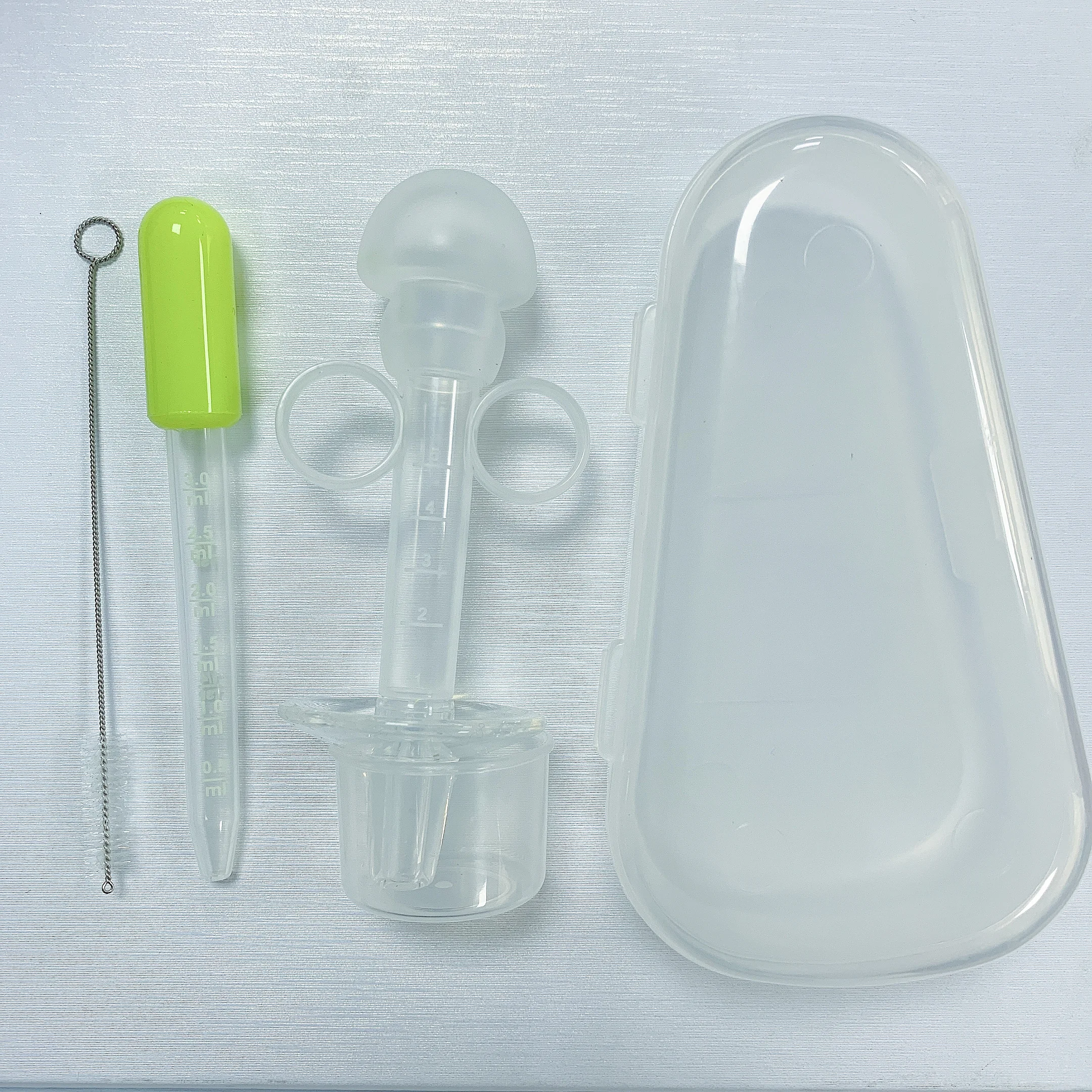 Factory Supply Baby Products Double Hole Syringe Baby Feeder Anti leak And Anti choke Silicone Drip Feeder Set