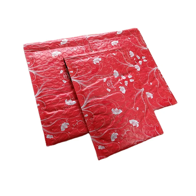 Recycled Plastic Mail Eco-Friendly Padded Shipping Envelop Wrap Bubbled Custom Postage Pouches Red Bubble Mailing Bag With Logo