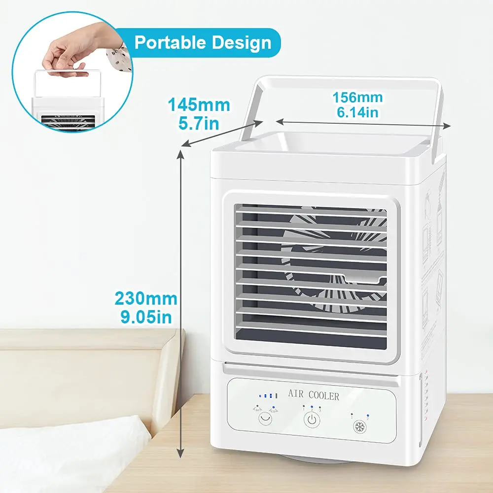New Small Household Office Desktop Personal Space Standing Cooling Fan Water Air Cooler