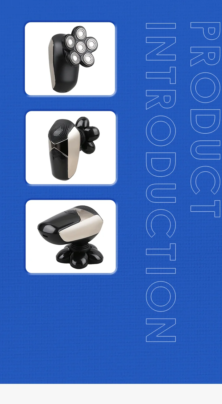 Factory Custom Body trimmer Multifunctional Bald Head Shaver Electric Rechargeable Waterproof Rotary Electric hair trimmer Men