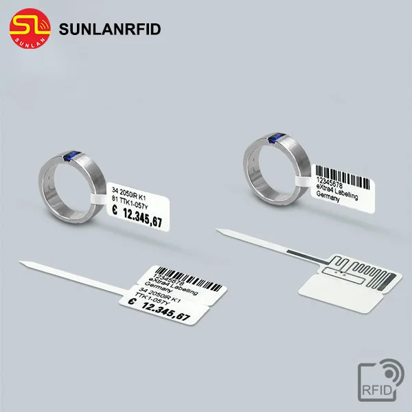 SUNLAN Free Sample Security small size long reading distance Passive jewelry printable label UHF RFID Jewelry Tags  rfid tag