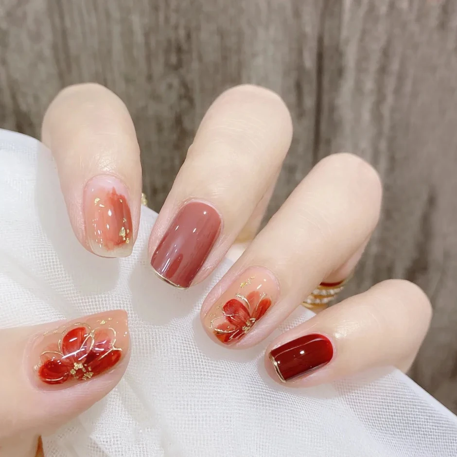 Naixi wholesale custom luxury long Oval Pink Peach art false Nail full cover press on artificial fingerNails tips supplies