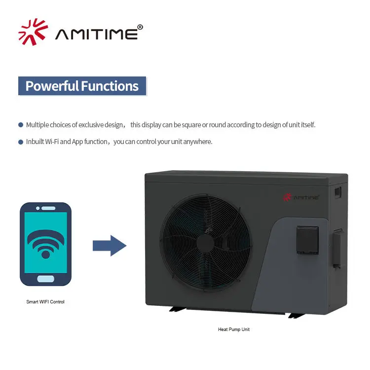 Erp Ce Keymark Certified Wifi Module R32 New Energy Air Source R32 Inverter Heat Pump For Swimming Pool