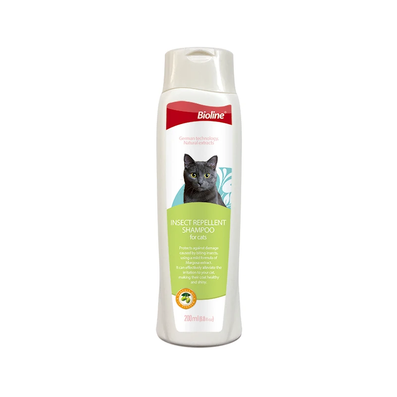 Bioline Pet Products Mild Formula Margosa Extract Insect Repellant Shampoo for Cat