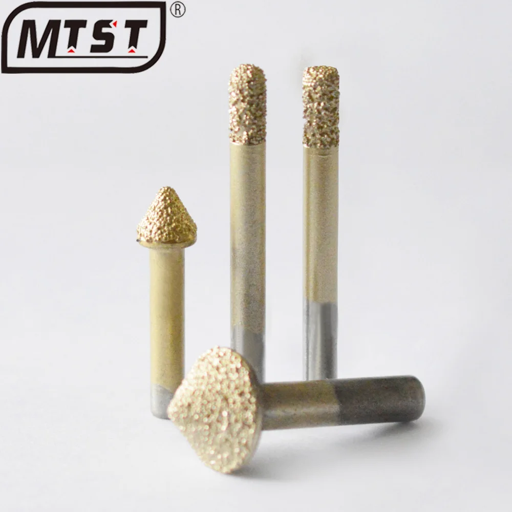 6mm shark Stone carving knife marble relief knife CNC engraving machine tool brazing diamond taper ball head knife