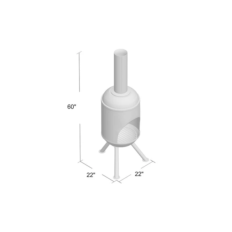 
Black Metal Big Steel Backyard round chimney design standing Fire Pit 