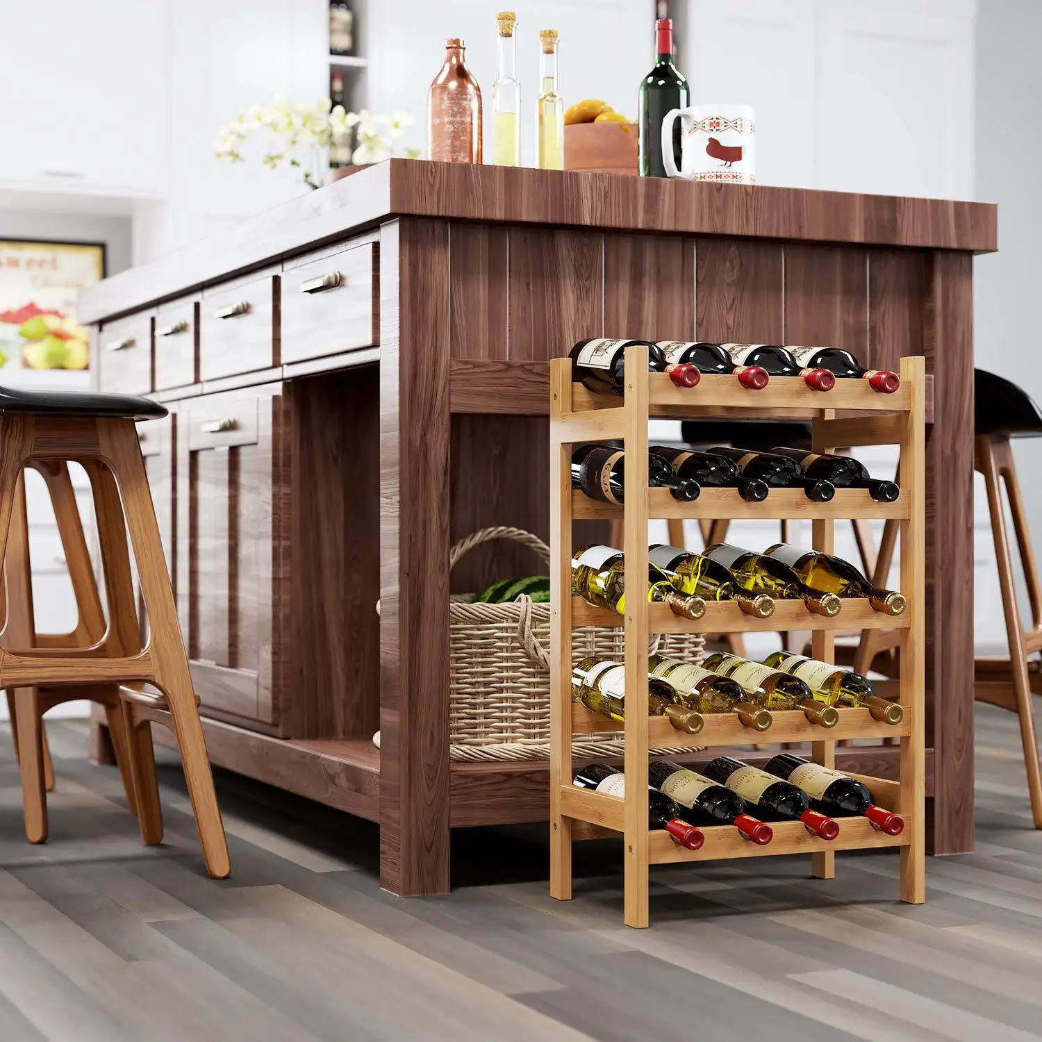  Home Storge Wine Storage Rack Wooden Shelf