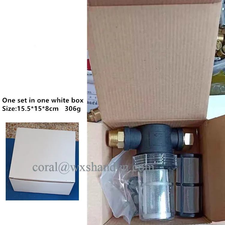 3/4  Garden Hose Filter for Pressure Washer Inlet Water, Inline filter for Sediment, 40 Mesh Screen, Extra 100