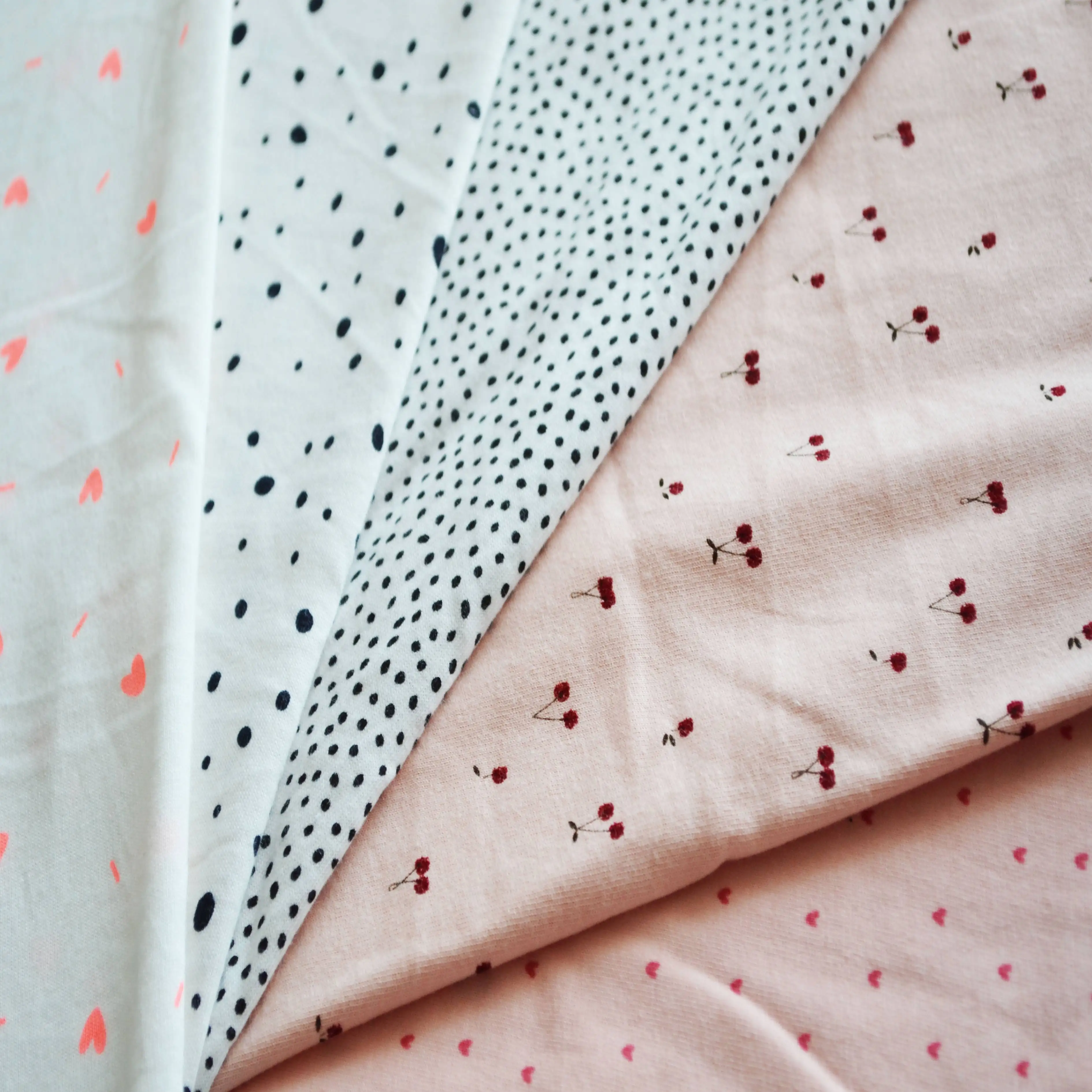 Трикотажная ткань из 100% хлопка с принтом вишни BCI