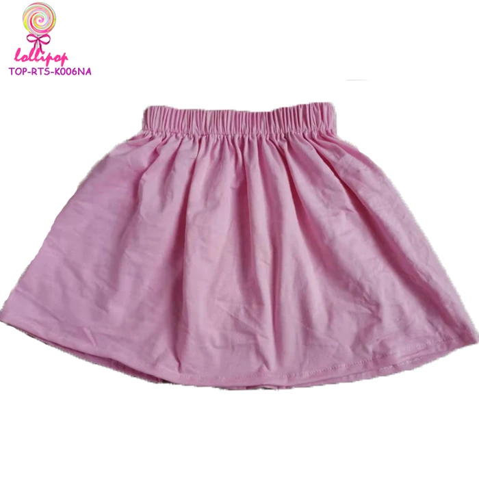 
Top quality wholesale clothing manufacturers newest Girl cotton Skirt Baby solid pink toddler boutique skirts 