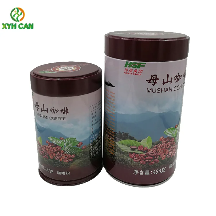 Large Capacity OEM Food Grade Round Metal Tin Can for Coffee Powder Packaging