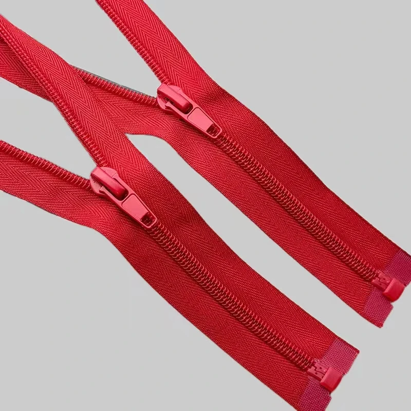 Factory Wholesale custom zipper 3# 5# 8# nylon zipper open-end plastic zipper for clothing accessories