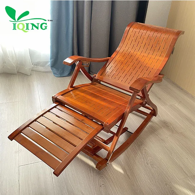 Rocking balcony household leisure folding adult elderly lunch break living room wood living room folding rocking dining chairs
