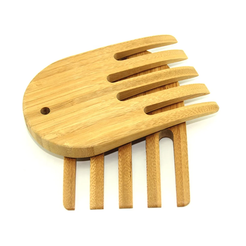 wood fruit salad serving hand bamboo salad server wholesale