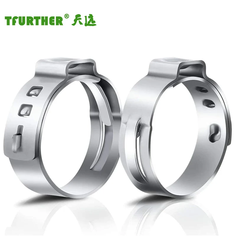 Stainless Steel 304 Single Ear Clamp Hose Clamp Automotive Oil Tube Single Ear Hose Clamp