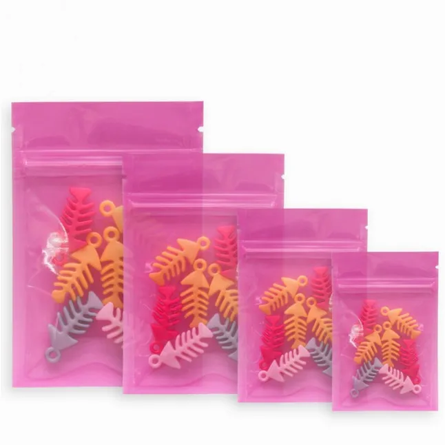 Colorful transparent lovely self-sealing bag fruit herbal tea snack bag