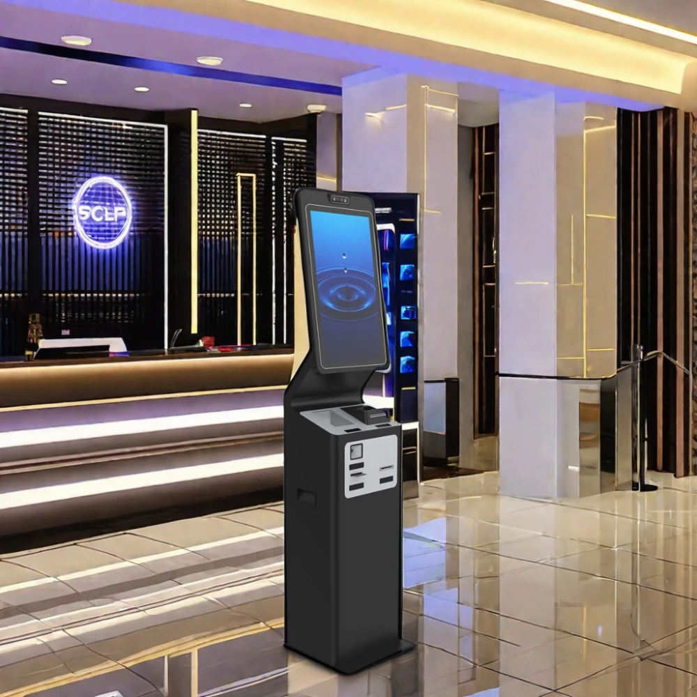 New Design Wifi Self Service Kiosk Coin Airport Check In Digital Reload Rfid Library Capacitive Touch Screen Unmanned Out