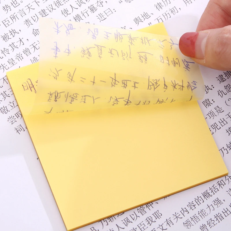 Wholesale Transparent Sticky Notes Iridescent Sticky Notes Hot Selling Customized Cute Memo Pads It Sticky Post Notes