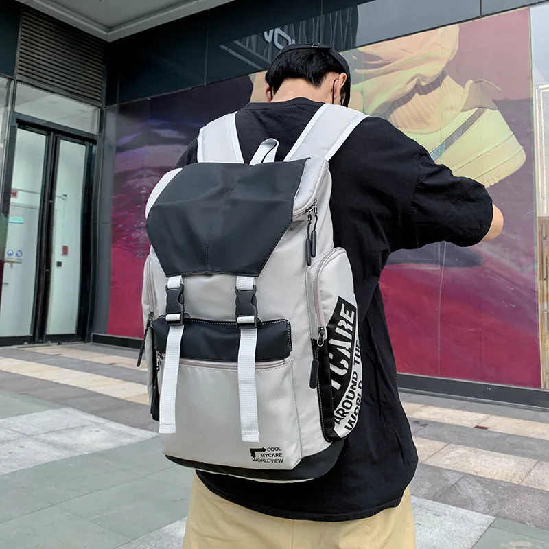 2022 Newest Durable Fashion Oxford Cloth Large Capacity Traveling Outdoor Backpack College School Bag For Men