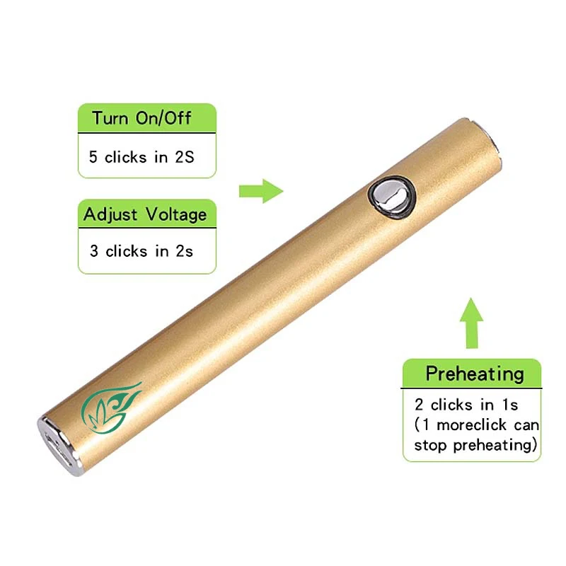
Custom newest vape pen battery 510 thread vape battery cbd vape tank battery with customized color 