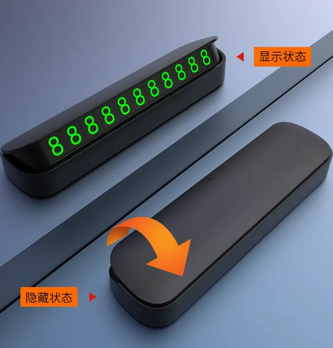 Durable and convenient number plate for car parking number