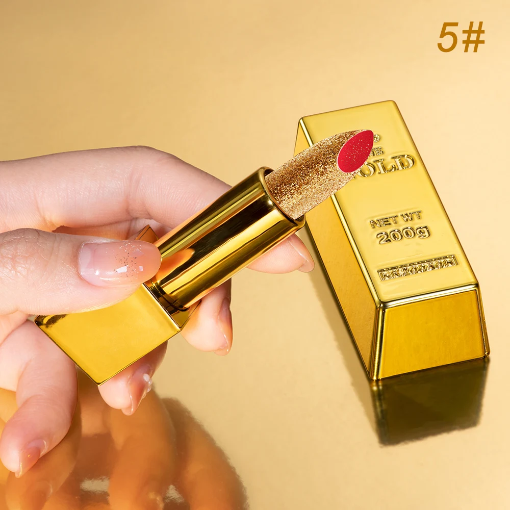 Amazon Hot Sale 6 Colors Gold Foil Jelly Flower Lipstick Tubes with Custom Logo