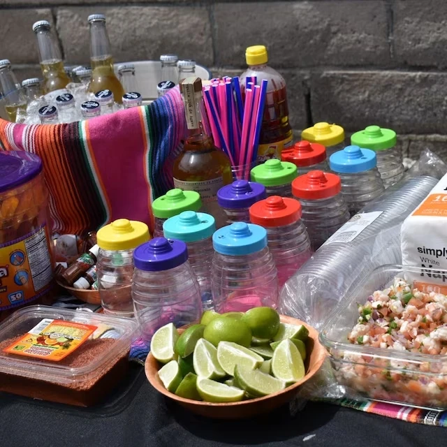 1 Litro Mexican Candy Container Vaso Mini Vitrolero Barril Con Popote Vitrolero Plastic Barrels Cup with Straw Lid