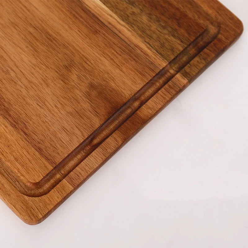 Acacia Wood Cutting Board with Albizia Wood Handle Solid Wood Chopping Board for Pizza and Steak