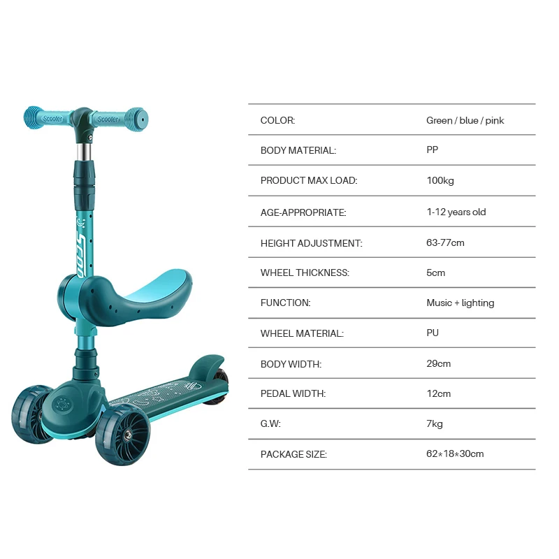 Factory Scooter Kids 2 in 1 Travel Fashionable for Folding