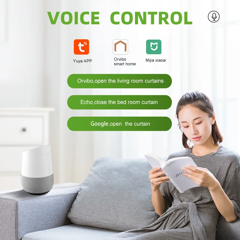  Умная Выдвижная направляющая для штор Alexa электрический затвор светонепроницаемые моторизованные регулируемые направляющие окон шторы