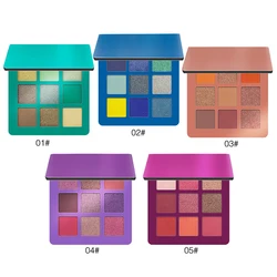 9 Colors High Pigment Eye Shadow Make Your Own Brand Makeup Private Label Custom Eyeshadow Palette