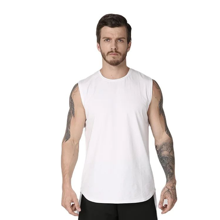 
wholesale plain sleeveless tshirt men bodybuilding tank top 