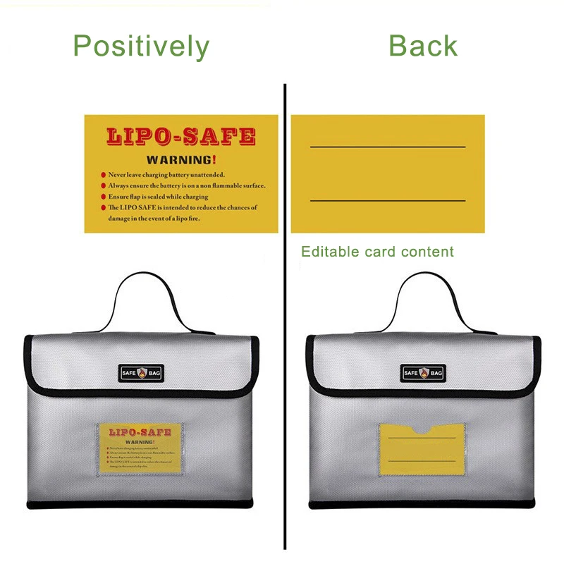 Explosion-proof Bag Lithium Battery Fireproof Explosion proof Bag 51*44*38cm Charging Guard Bag with Glass Fiber Material