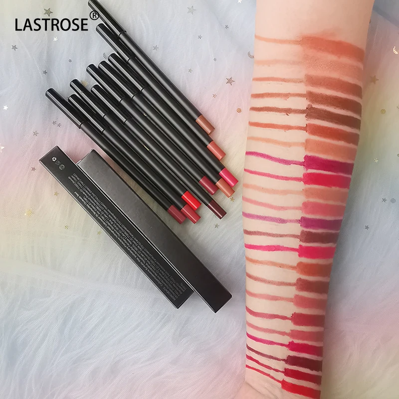 Hot sale 23 colors long lasting waterproof vegan lip liner pencils nude matte foam lip liner wholesale