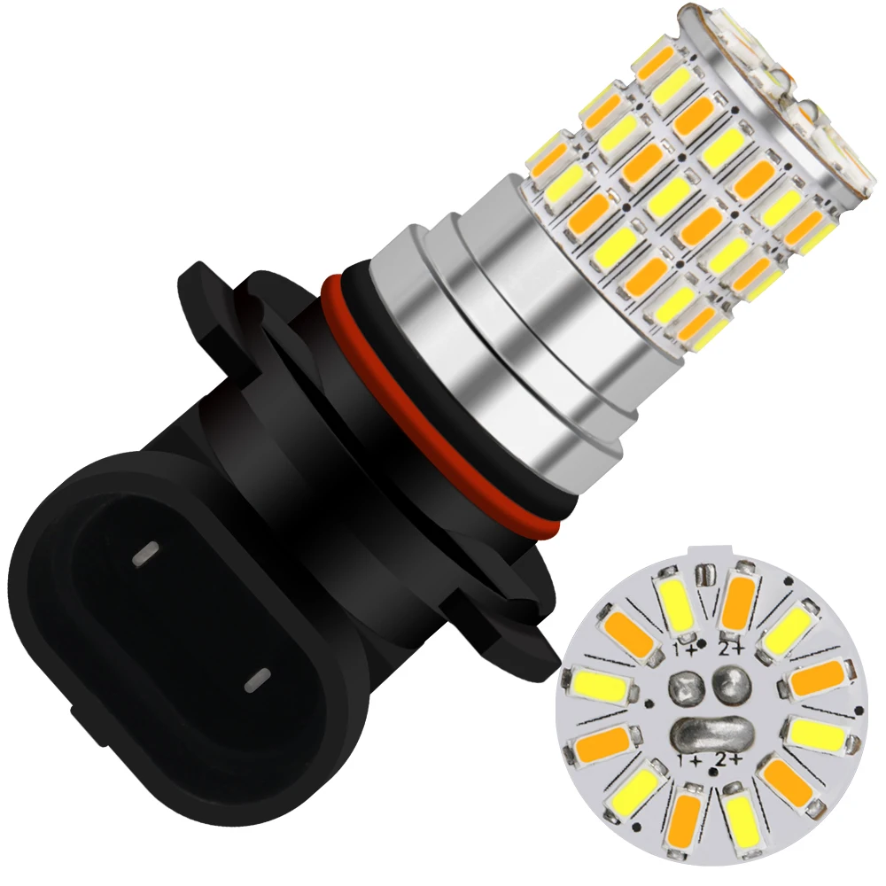 Высокое качество авто-Фара-лампы может занять от 10 до 30V авто-противотуманных фар 9005 9006 светодиодный 3030 двойной цвет 6,3 W высокой яркости Hb4 Hb3 DJ134-9006