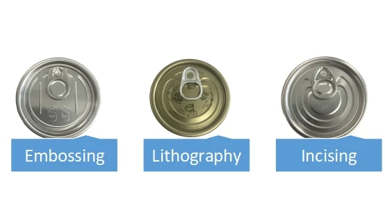 Tin metal food can cans easy open lid