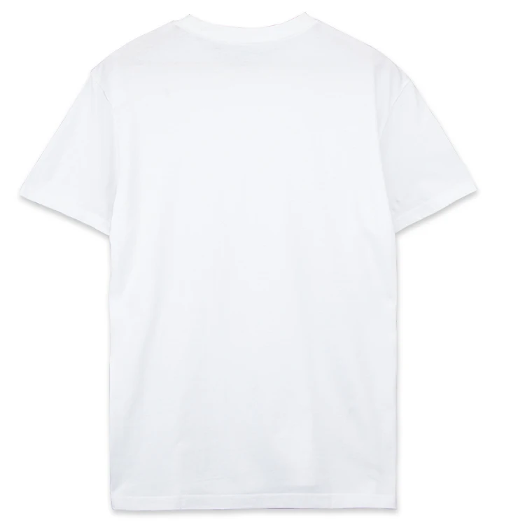 Белая мужская футболка с коротким рукавом и круглым вырезом, 100% хлопок