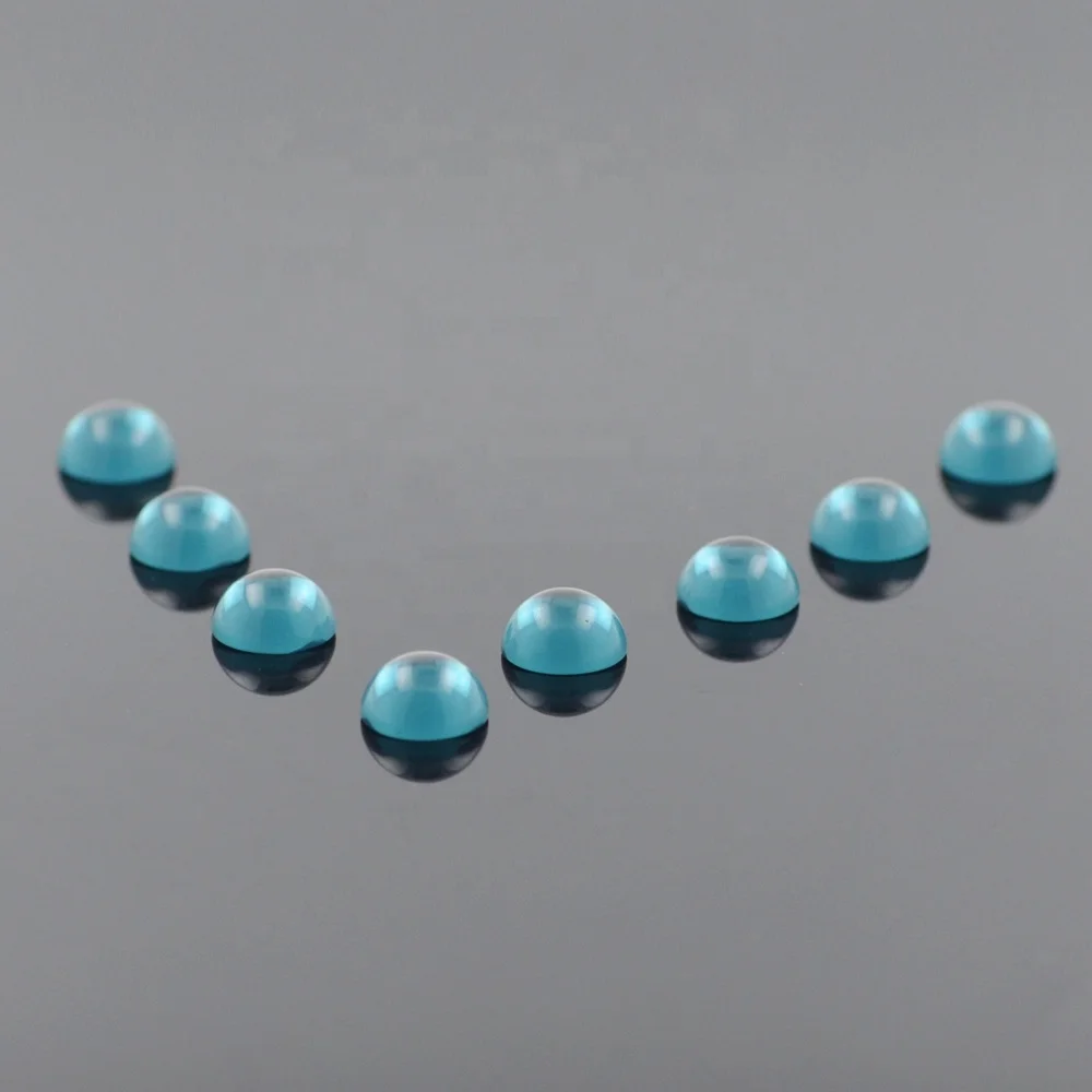 Хорошее качество кабошон плоское дно полукруглая огранка D-синий цвет камень стеклянные драгоценные камни