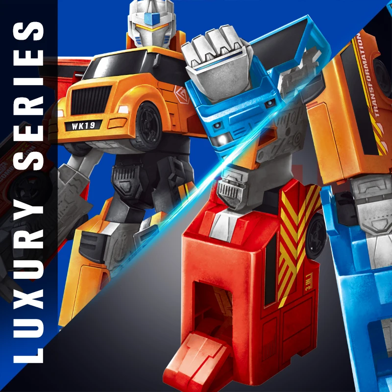 Transforming Bus to Robot Toys High Quality Transformed Toys Plastic Transforming Toys Bus Car