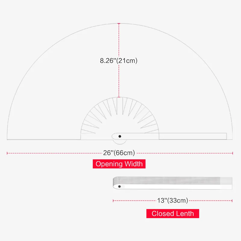 UV Reflective 33cm Large Bamboo Fabric Rave Hand Fan Disco Dancing Festival Clack Folding Fan