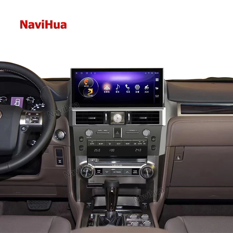 NAVIHUA 12.3 Inch Touch Screen Android Car Radio Multimedia GPS Navigation System for Lexus GX400 GX460 2008-2015