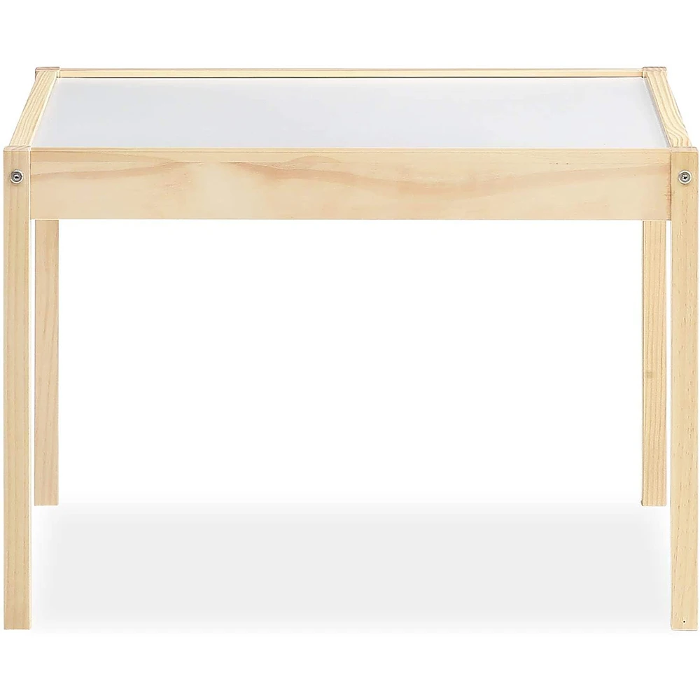 3-Piece Kiddy Table & Chair, Natural/White Table Set